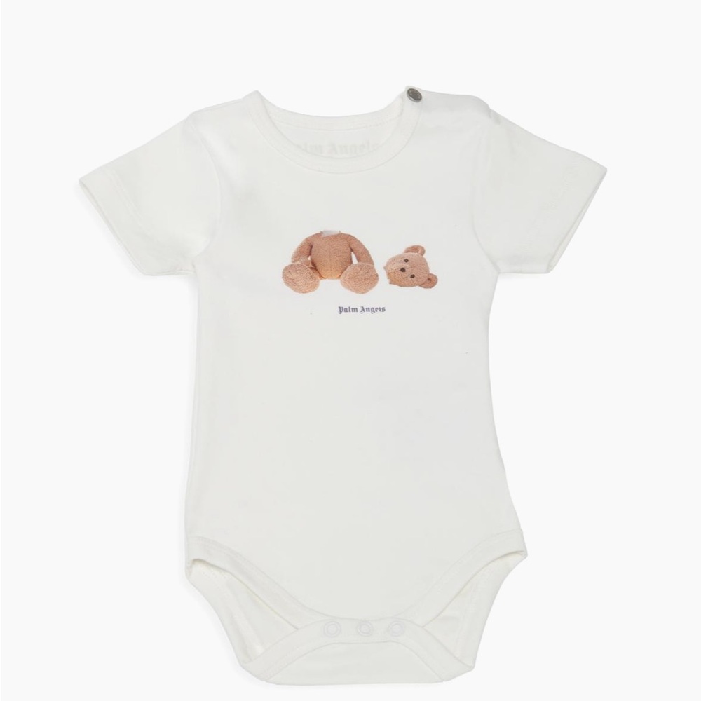 Palm Angels Baby’s Teddy Bear Bodysuit White 6-9 Months